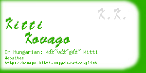 kitti kovago business card